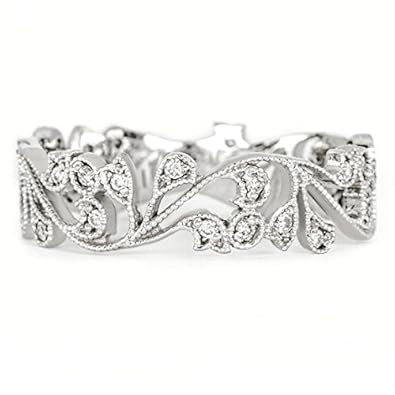 Filigree diamond antique style wedding band