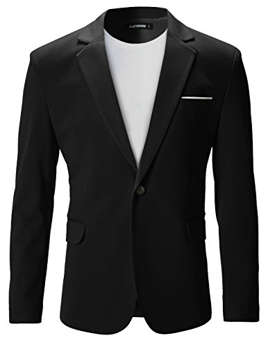 Flatseven mens slim fit casual premium blazer jacket (b…