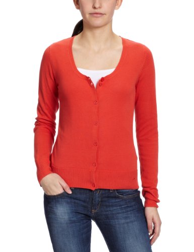 TOM TAILOR Damen Strickjacke, 30155650070/casual basic cardigan, Gr. 40 (L), Rot (4175) Preisvergleich