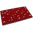 Ring Display Pad 72 Slot Jewelry Travel Red Insert New