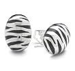 ITALIAN STERLING SILVER EARRINGS WITH BLACK ENAMEL