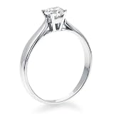 Diamond Engagement Ring in 18K Gold / White - Certified, Round, 0.32 Carat, I Color, SI2 Clarity