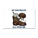 22 x 14 Wall Vinyl Sticker My Dog Walks All Over Me Puppy