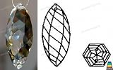 Swarovski Strass Olive Twist #8950-8012-50
