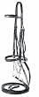 NEW Black Leather Weymouth Bridle w/ 2 Sets of Reins