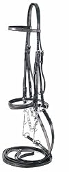 NEW Brown Leather Weymouth Bridle w/ 2 Sets of Reins