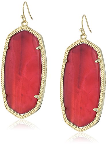 Kendra Scott Danielle Gold Burgundy Illusion Drop Earrings