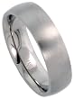 Titanium 6 mm (1/4 in.) Comfort Fit Plain Dome Wedding Band / Thumb Ring