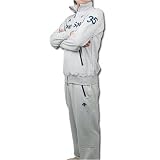 DESCENTE デサント スウェット上下 2010MODEL《メンズ：グレー》グラフィックロゴ トレーニング DAT-2011-DAT-2011P-MGY-MGYの画像