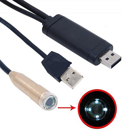 High Quality 5m 16ft Mini USB 2.0 Waterproof Endoscope Borescope Flexible Inspection Copper Tube Pipe Head Camera 14.5mm with 4 LED