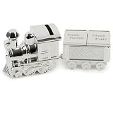 from County Engraving Personalised Train Money box with First Tooth and Curl (Engraved Free)