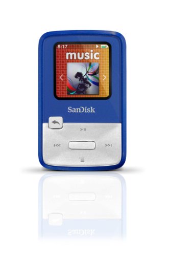 SanDisk Sansa Clip Zip 4GB Blue MP3 Player SDMX22-004G-A57B - Blue