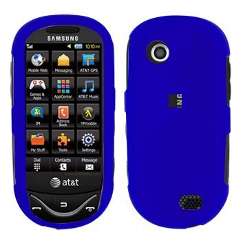 Best Price Samsung Sunburst A697 Cell Phone Rubber Feel Dark Blue Protective Case Faceplate Cover