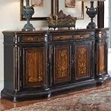 85" Credenza by Hooker Furniture - Black gesso finish (957-85-122)