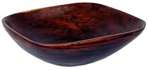 Simply Bamboo 9 Inch Square Brown Bamboo Bowl