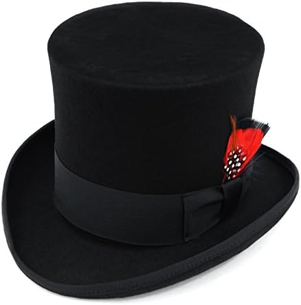 Ferrecci Men's Luxury Wool Felt Top Hat - Many Colors