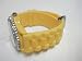 Yellow Silicone Band Watch in Ceramic Style with Rhinestones Cz image 2