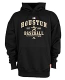 MLB Houston Astros Adult Long Sleeve Hooded Fleece Pullover (Pro Black, X-Large)