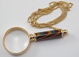 Handmade Dymondwood Necklace Magnifying Glass