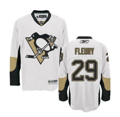 FLEURY #29 Pittsburgh Penguins RBK NHL Premier Hockey Jersey by Reebok (Custom Sewn with Authentic Tackle Twill)