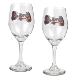 Atlanta Braves 2 Piece MLB Wine Glass Set