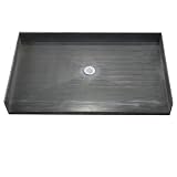 Tile Redi 4248CBF Barrier Free Entry Shower Pan with Integrated Center PVC Drain, 43-Inch Depth by 48-Inch Width