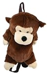 Cuddlee Backpack Soft Plush Animal Back Pack - Monkey