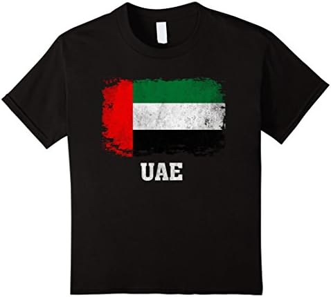 Kids UAE Jersey T-shirt - Emirates Flag Casual Tee Shirt 6 Black