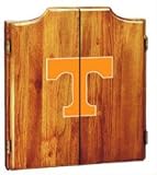 Tennessee Dartboard & Cabinet - Oak Finish - NCAA Team