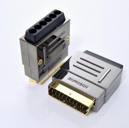 Burosch professioneller Scart Stecker vergoldet !!! Restposten - Schnäppchen !!!