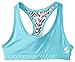 Soffe Big Girls' Reversible Bra, Knitted Chevron/Scuba Blue, Small