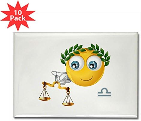 Rectangle Magnet (10 Pack) SmileyFace Zodiac Libra