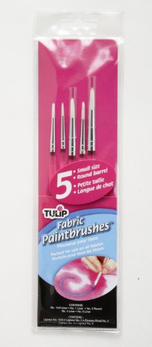 Fabric Paintbrushes 5/Pkg-Assorted Tips
