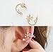 CHOP MALL Fashion Diamond Snowflake Alloy Ear Cuff (Gold) (1 Pc)