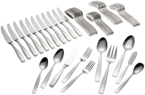 Yamazaki Bolo 65 piece flatware set with covered wooden caddy.