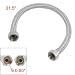 Water Heater 80cm Flexible Silver Tone Braided Shower Hose
