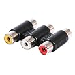 Female to Female 3-RCA Coupler