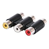 Female to Female 3-RCA Coupler