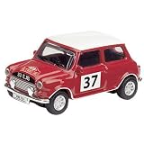 Schuco 1:87 Scale Monte Carlo Red Austin Morris Mini Cooper with White Roof #177