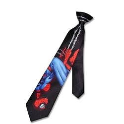 Boy's SPIDER-MAN Hanging Upside Down Black Neck Tie SpiderMan NeckTie