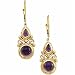 14kt Yellow Gold Genuine Amethyst Stylish Chandelier Earrings