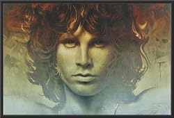Spirit of Jim Morrison Doors Poster Dry Mounted Wood Framed, 24x36..