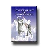 Siberian Husky Guardian Angel Fridge Magnet No 1