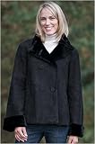 Women's Double Breasted Shearling Peacoat