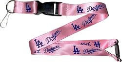 Los Angeles Dodgers Pink Lanyard Keychain LA