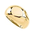 14K Yellow Gold Dome Ring - 14.00mm