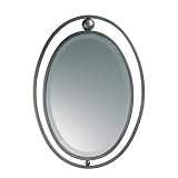 Quorum 23-98-65 / 23-99-65 Hemisphere Mirror in Satin Nickel Size: Small