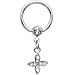 14 Gauge Clear Gem Cross Dangle Captive Ring