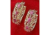 Search : Signature Ruby Filagree Hoops GOLD