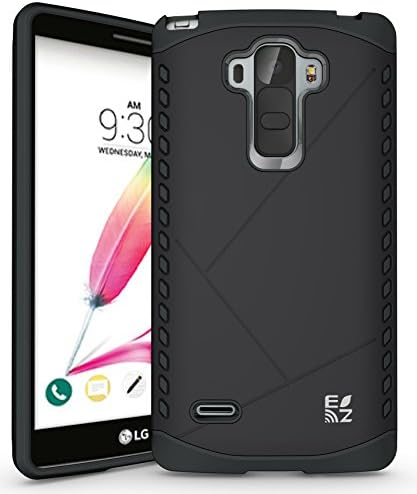 ECOZ [SHIELDX LITE] Slim Protective Dual Layer Armor Case Cover for LG G Stylo / LG G Stylus (LS770) (Black)
